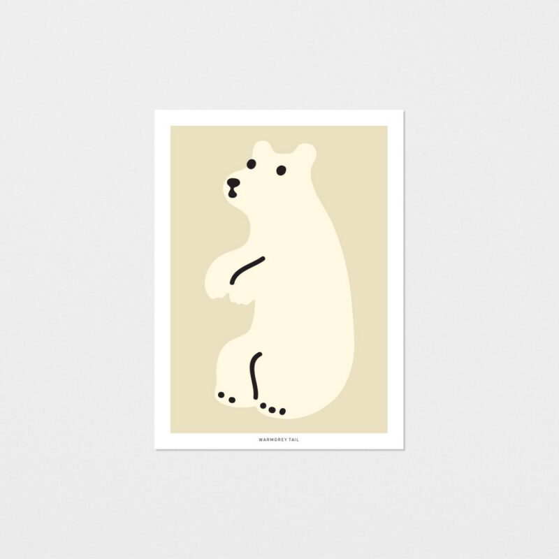 Postkarte - Huggy Bear Cream